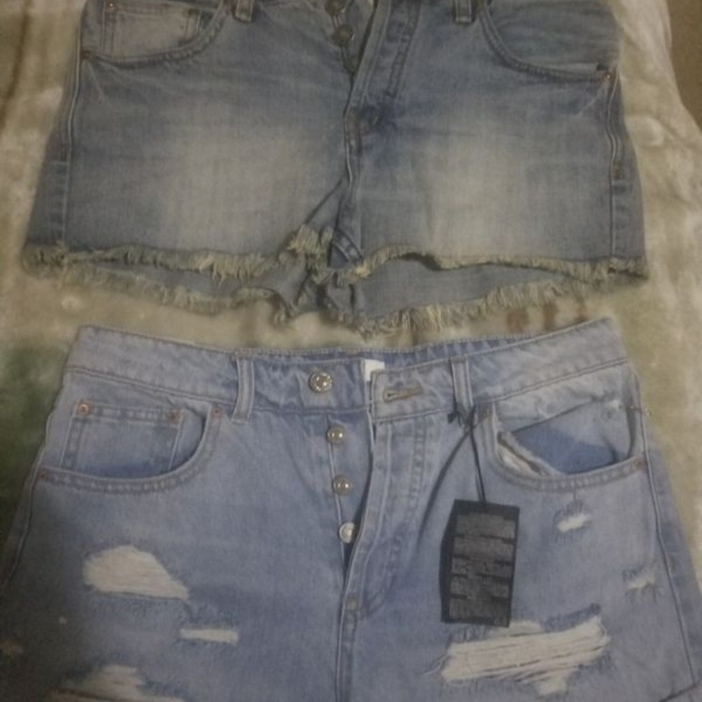 2 new forever 21 mid waist sexy shorts size 29 and
